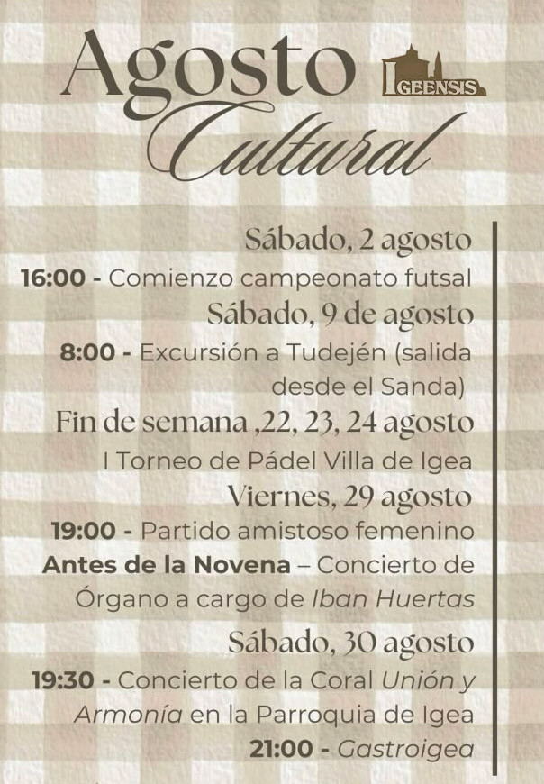 Agosto cultural