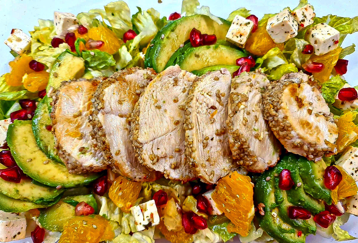 Ensalada de Invierno al Aroma de Su00e9samo y Naranja