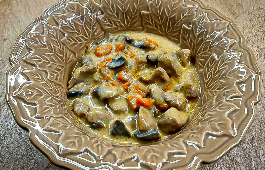 Pavo Estofado con Champiñones