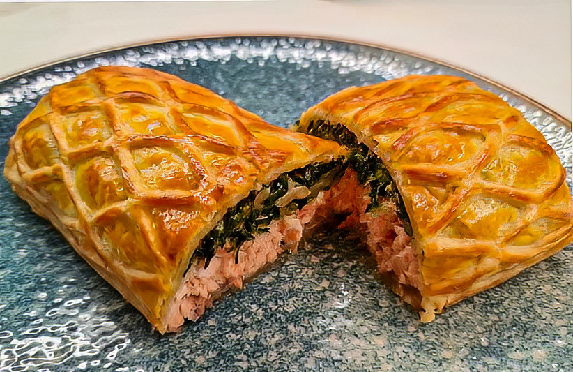 Wellington de Salmón y Espinacas