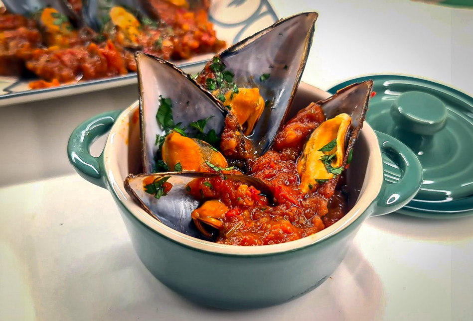 Mejillones con Sofrito Casero